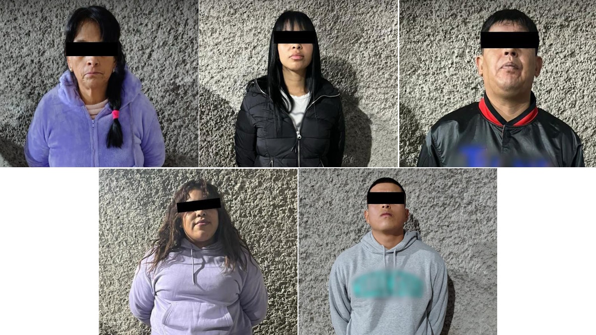 Detienen en Tláhuac a cinco presuntos miembros de un grupo criminal